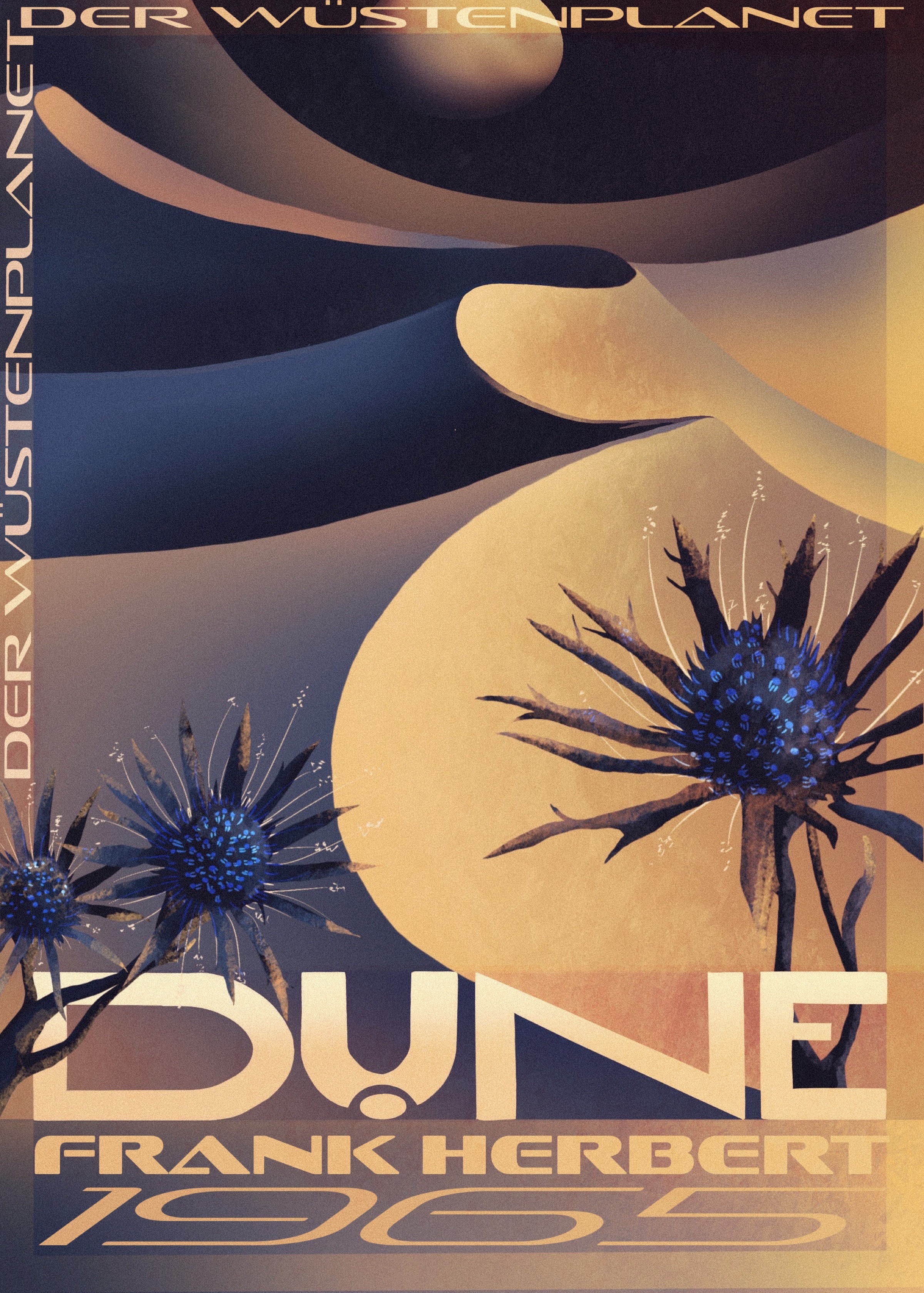 Illustration des Buchcovers für Frank Herberts Dune